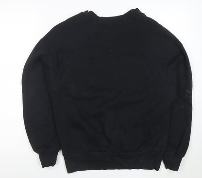 Reebok Classic Women's Black Small Pullover Sweatshirt Logo Crew Neck