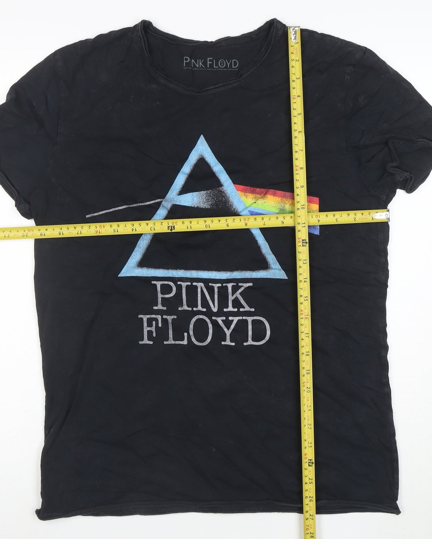 Tu Men’s Black Pink Floyd Graphic Band T-Shirt Medium Cotton Crew Neck