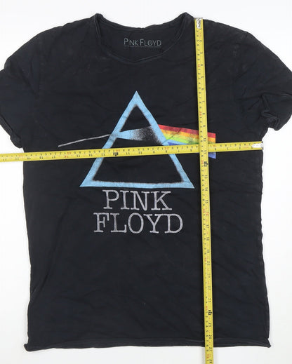 Tu Men’s Black Pink Floyd Graphic Band T-Shirt Medium Cotton Crew Neck