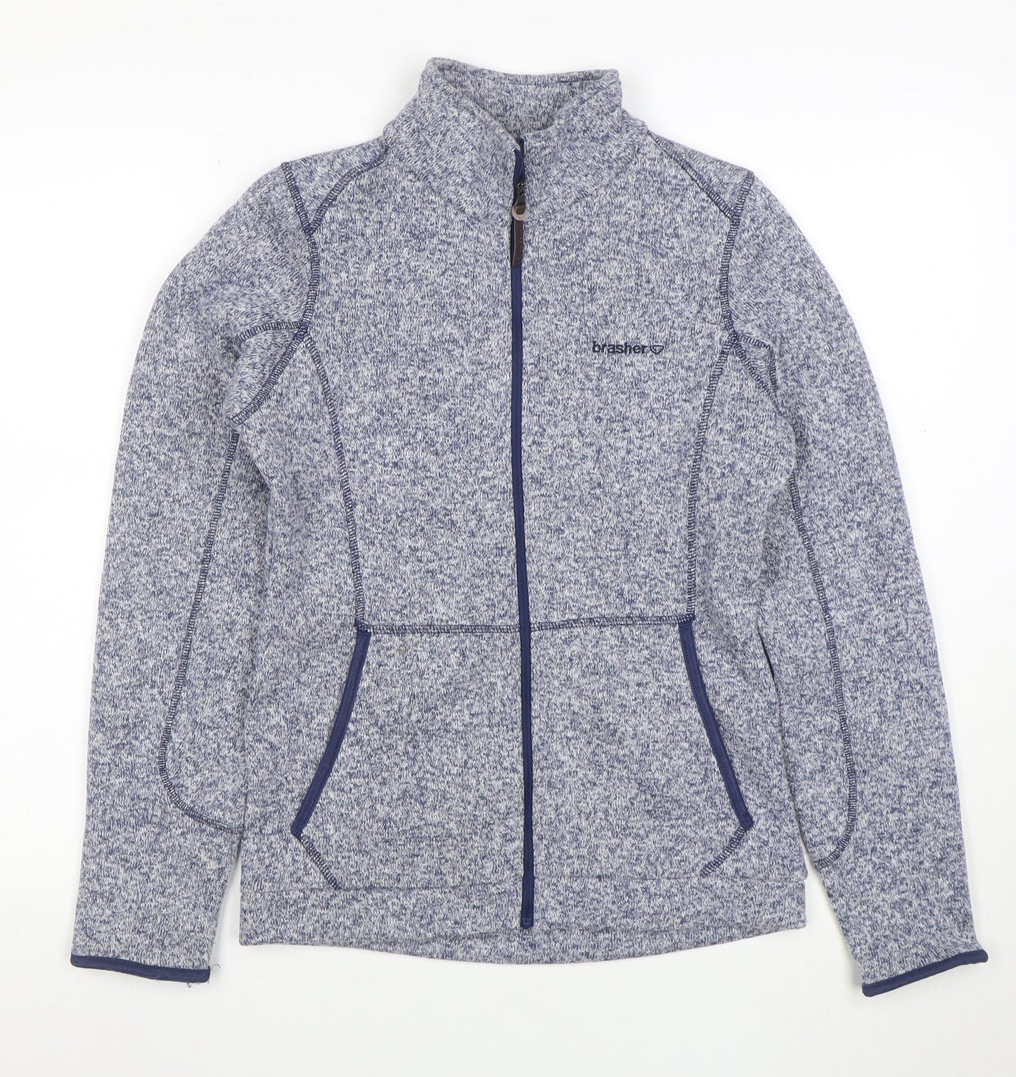 Brasher Women's Blue Full Zip Fleece Jacket Size S Outdoor Wear
