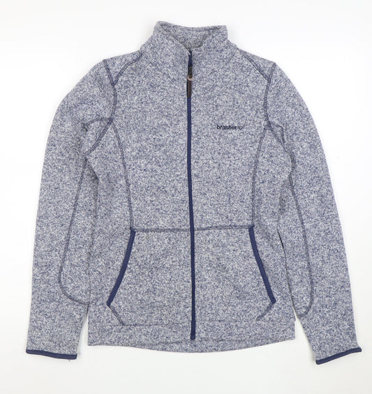 Brasher Women's Blue Full Zip Fleece Jacket Size S Outdoor Wear
