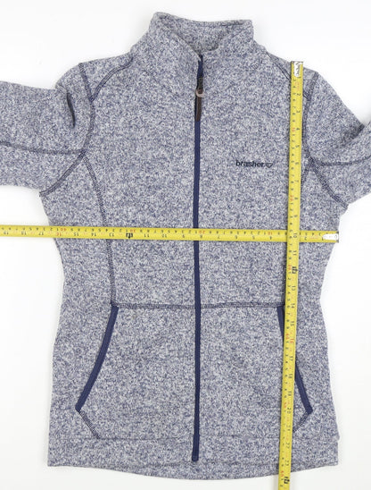 Brasher Women's Blue Full Zip Fleece Jacket Size S Outdoor Wear