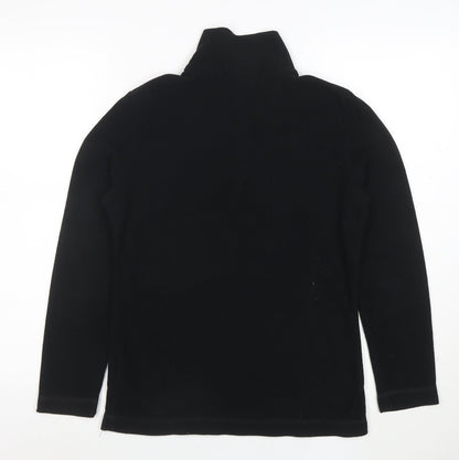 Gelert Womens Black Size 10 1/4 Zip Fleece Pullover Sweatshirt