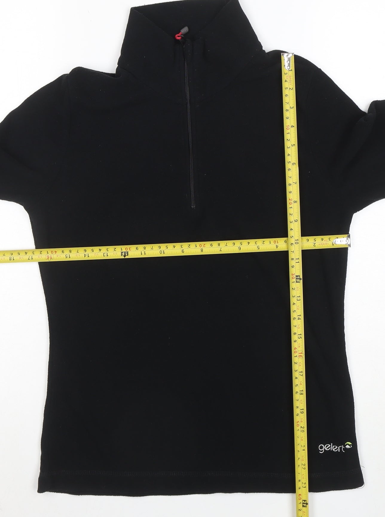 Gelert Womens Black Size 10 1/4 Zip Fleece Pullover Sweatshirt