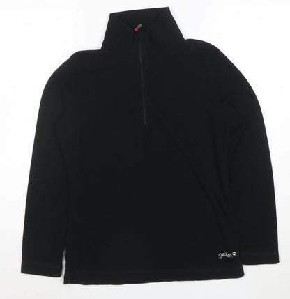 Gelert Womens Black Size 10 1/4 Zip Fleece Pullover Sweatshirt