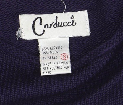 Cacharel Women Purple High Neck Wool Blend Pullover Jumper S