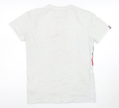 Superdry Men's White Colourblock Velodrome T-Shirt Size S