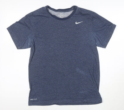 Nike Men's Blue Dri-FIT Crew Neck Sports T-Shirt Size S