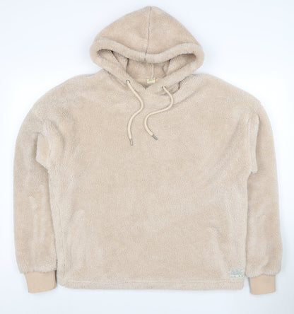 Urban Outfitters Womens Beige Faux Fur Pullover Hoodie XS