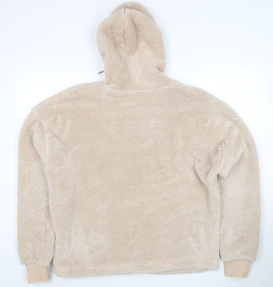 Urban Outfitters Womens Beige Faux Fur Pullover Hoodie XS