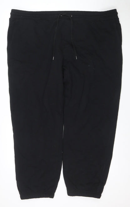 Marks and Spencer Men's Black Fleece Jogger Trousers L Warm Casual