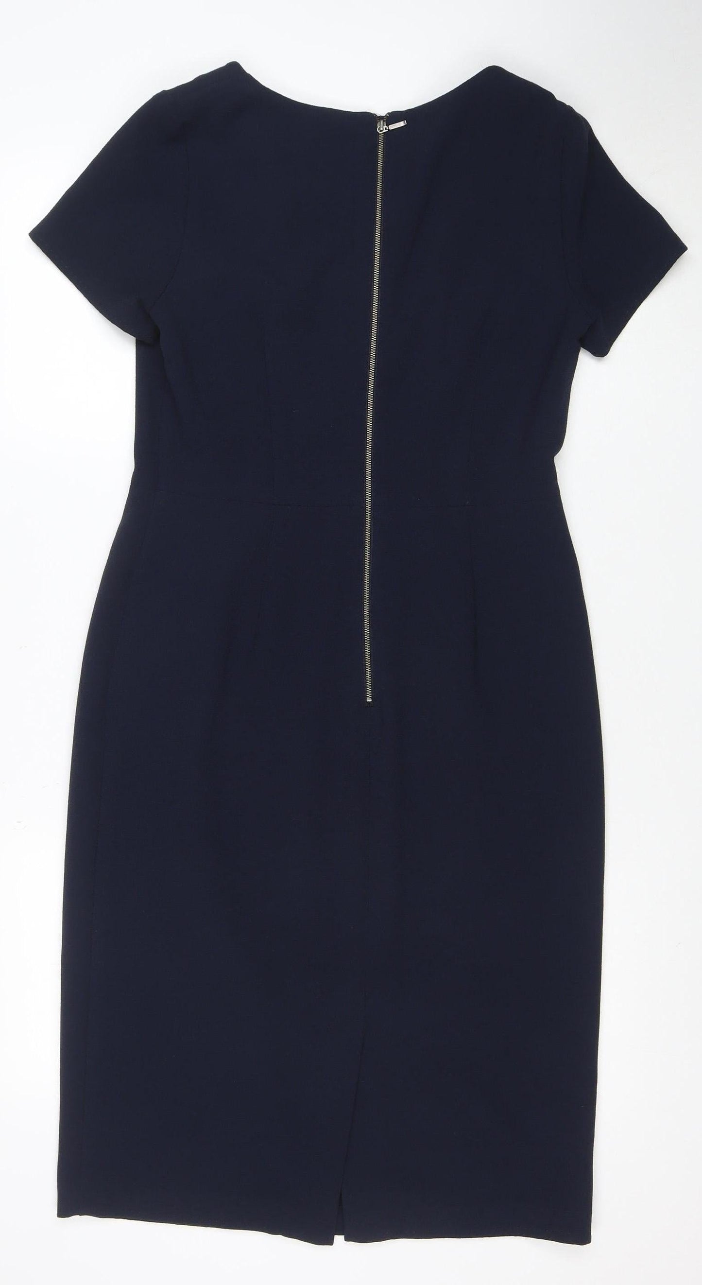 Next Women Blue Size 12 Sheath Knee Length Work Dress