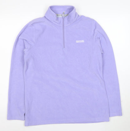 Regatta Women’s Purple 1/4 Zip Fleece Sweatshirt Size 14