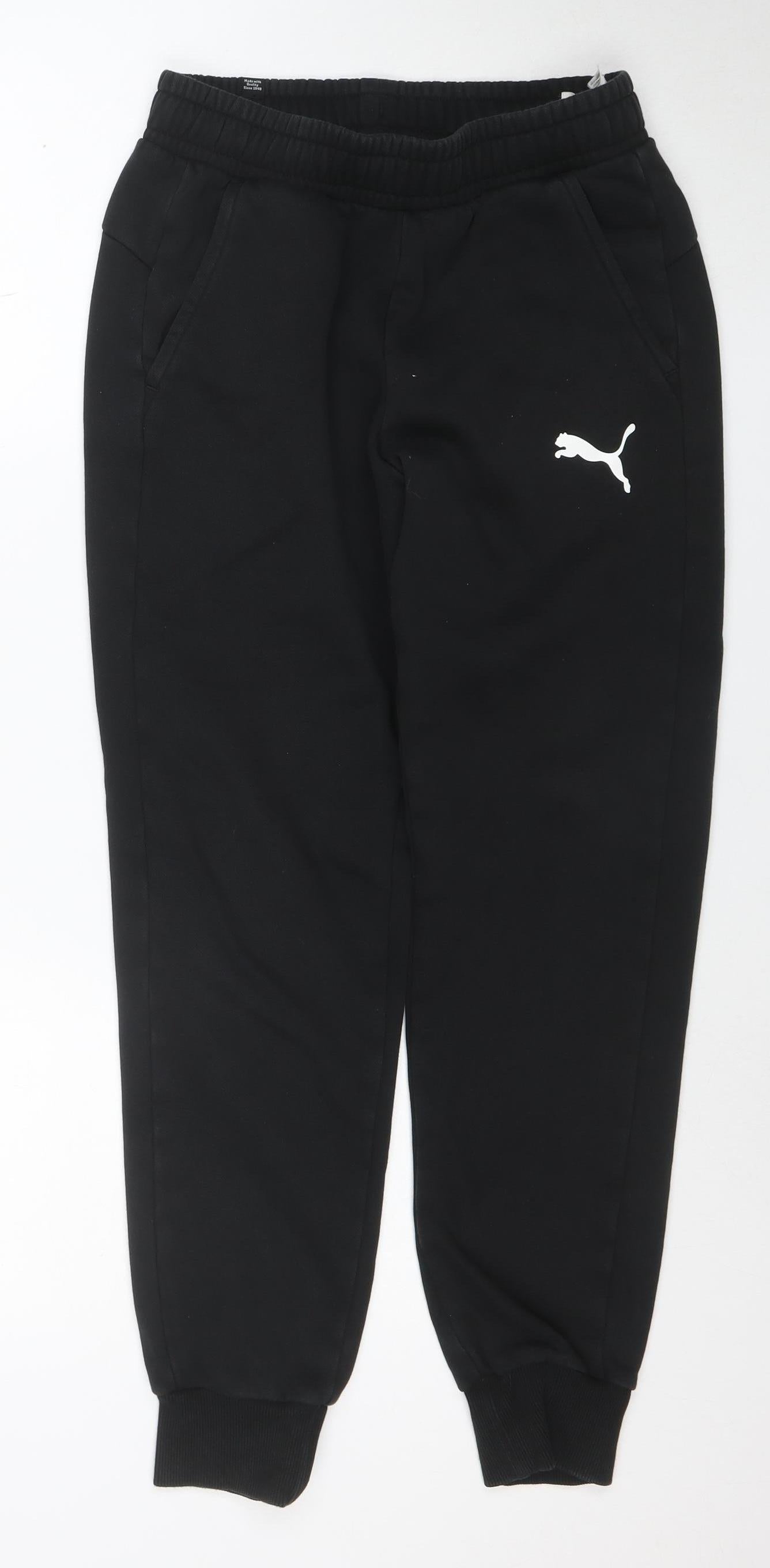 Puma Men's Black Jogger Trousers Size S Regular Fit Activewear