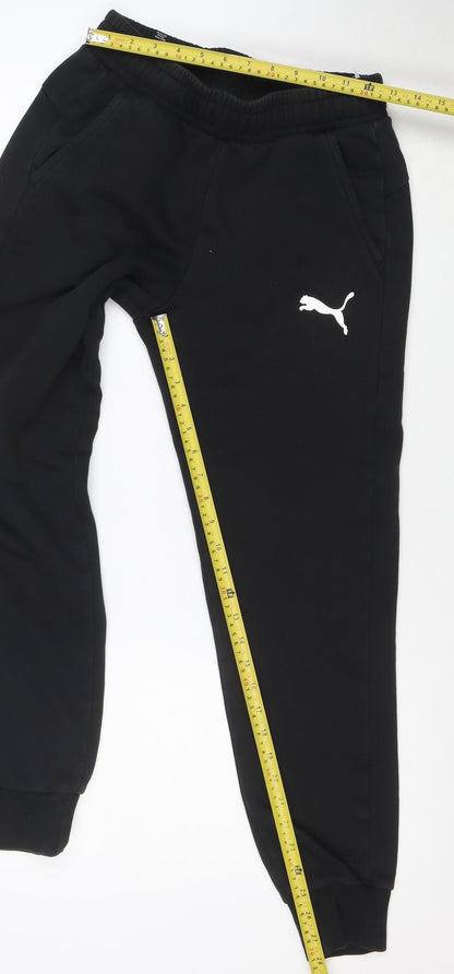 Puma Men's Black Jogger Trousers Size S Regular Fit Activewear