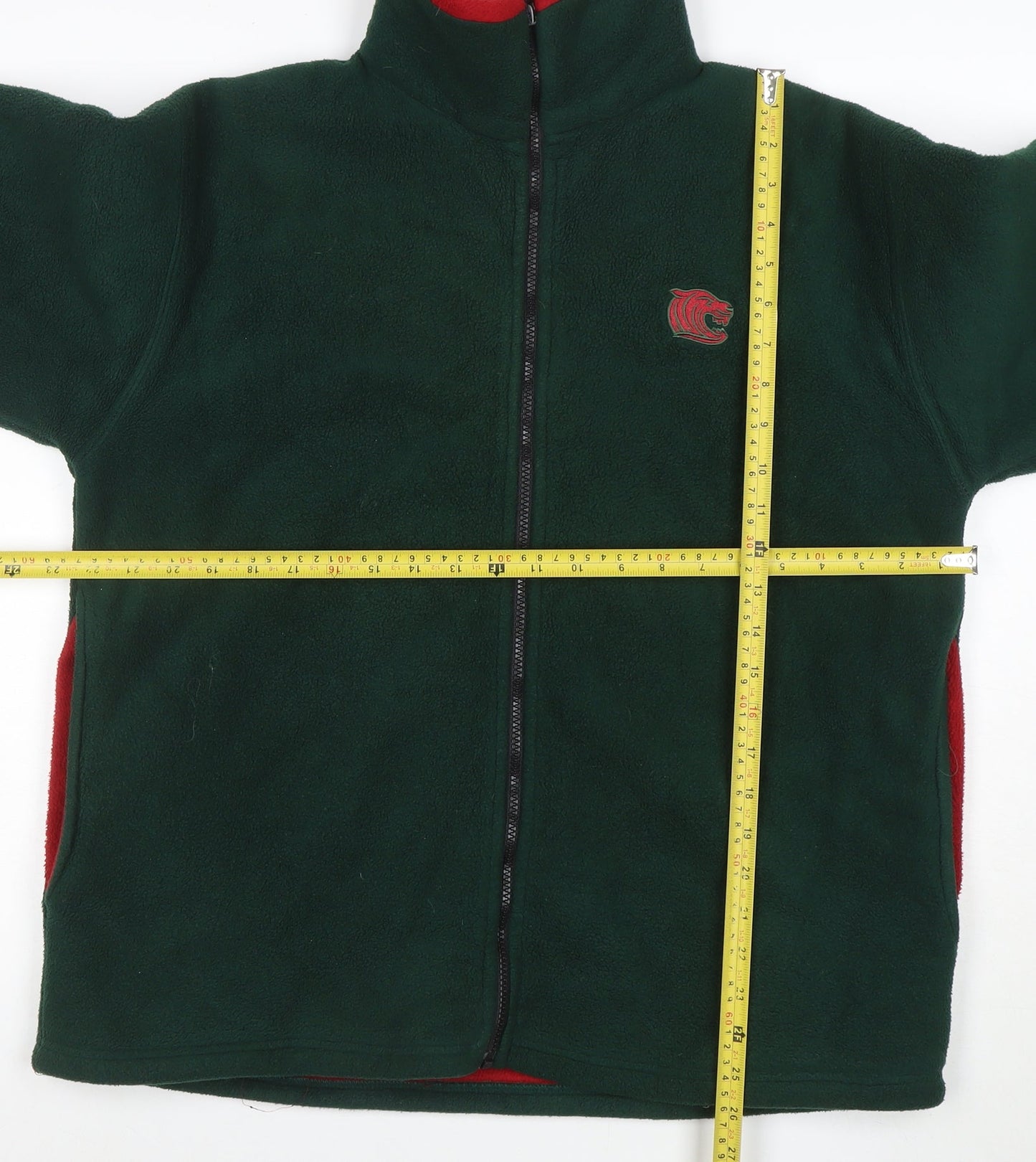 Tigers Men's Green XL Fleece Full Zip Jacket
