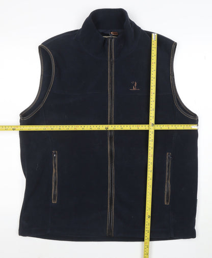 Percussion Men's Blue Fleece Waistcoat XL Outdoor Full Zip Vest