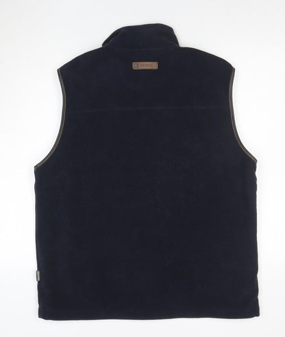 Percussion Men's Blue Fleece Waistcoat XL Outdoor Full Zip Vest