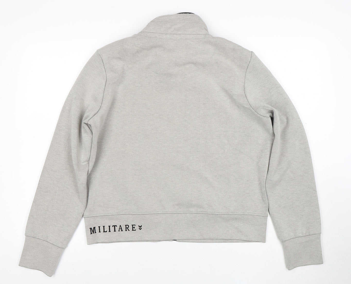 Aeronautica Militare Women’s Grey Full Zip Sweatshirt L Logo Design