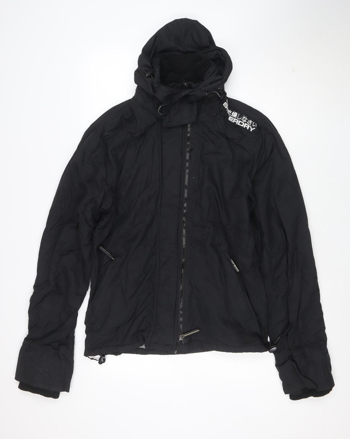 Superdry Men's Black M Windbreaker Hooded Jacket