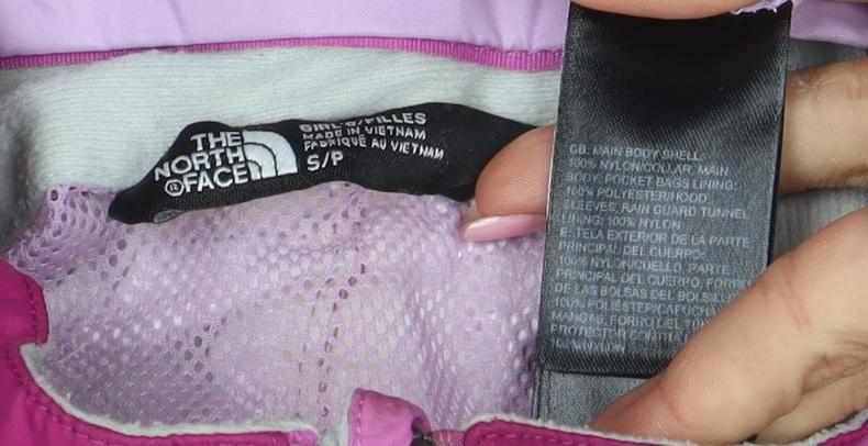 The North Face Girls Pink Waterproof Hooded Rain Coat Jacket S