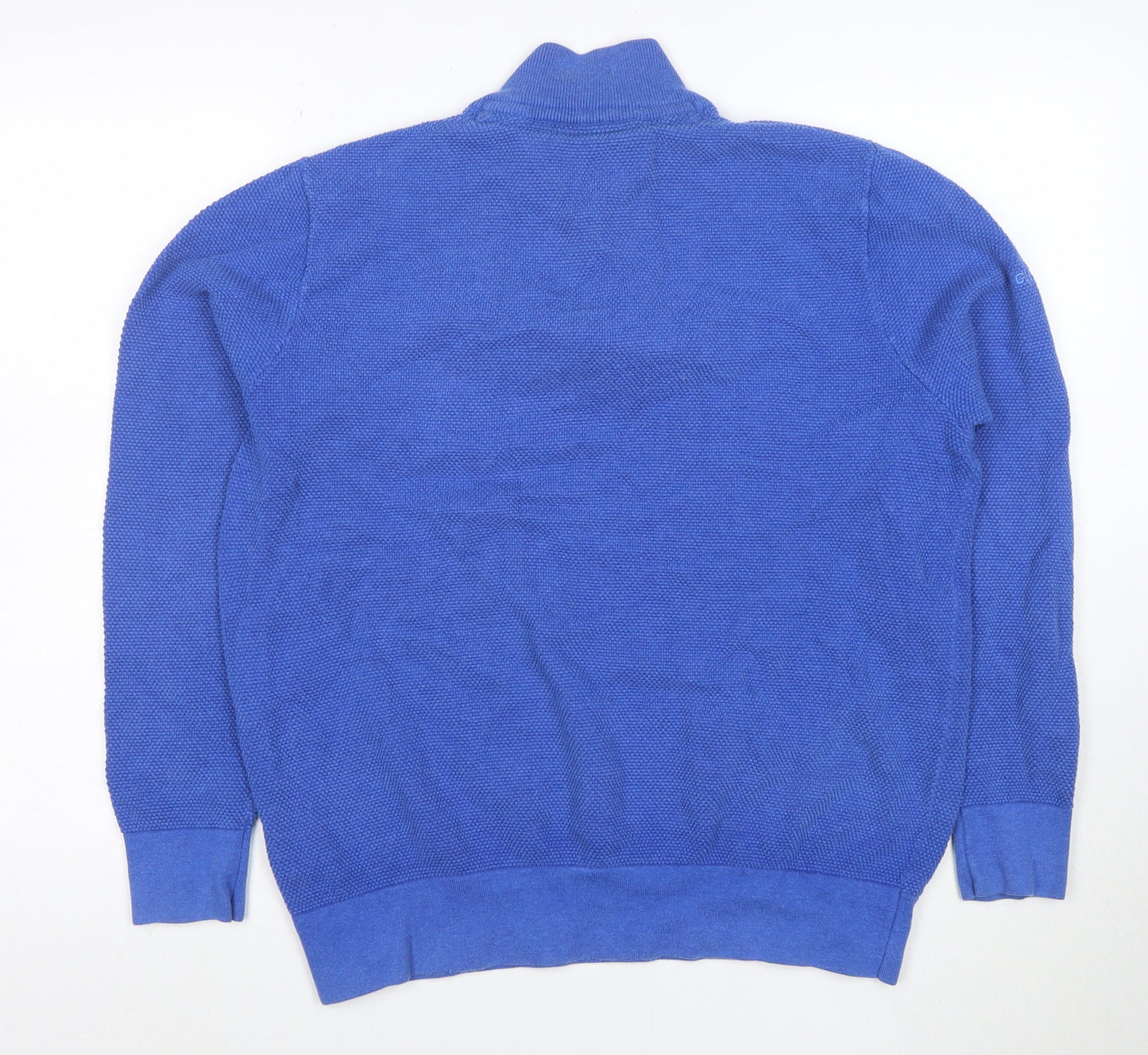 Glenmuir Men Blue Cotton 1/4 Zip Golf Jumper Size L
