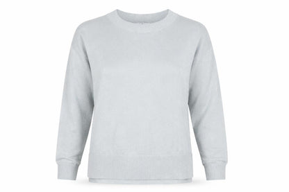 Simply Be Women Silver Knit Long Sleeve Pullover Jumper Size 8/10