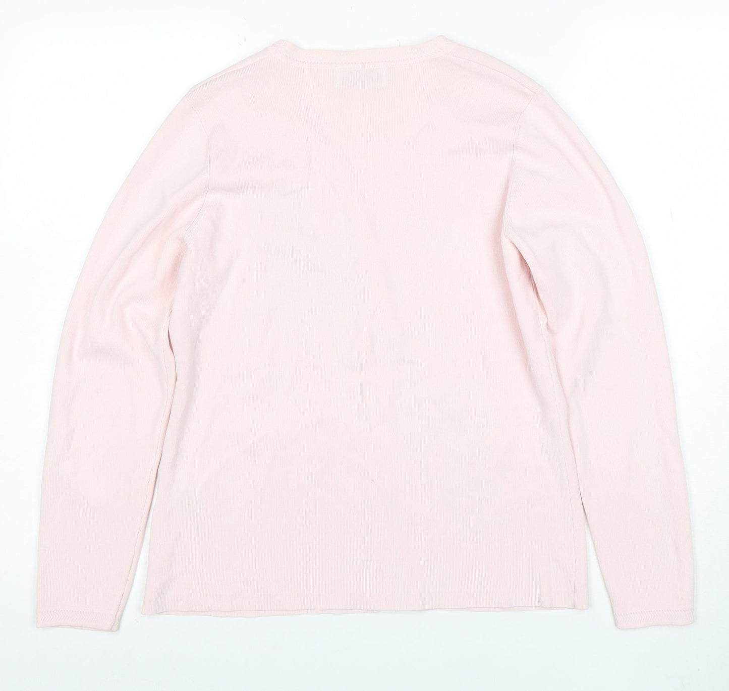 Jumper Women Pink Floral Embroidered V-Neck Cardigan M