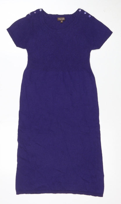 Apricot Women Purple Size 10 Bodycon Knit Dress