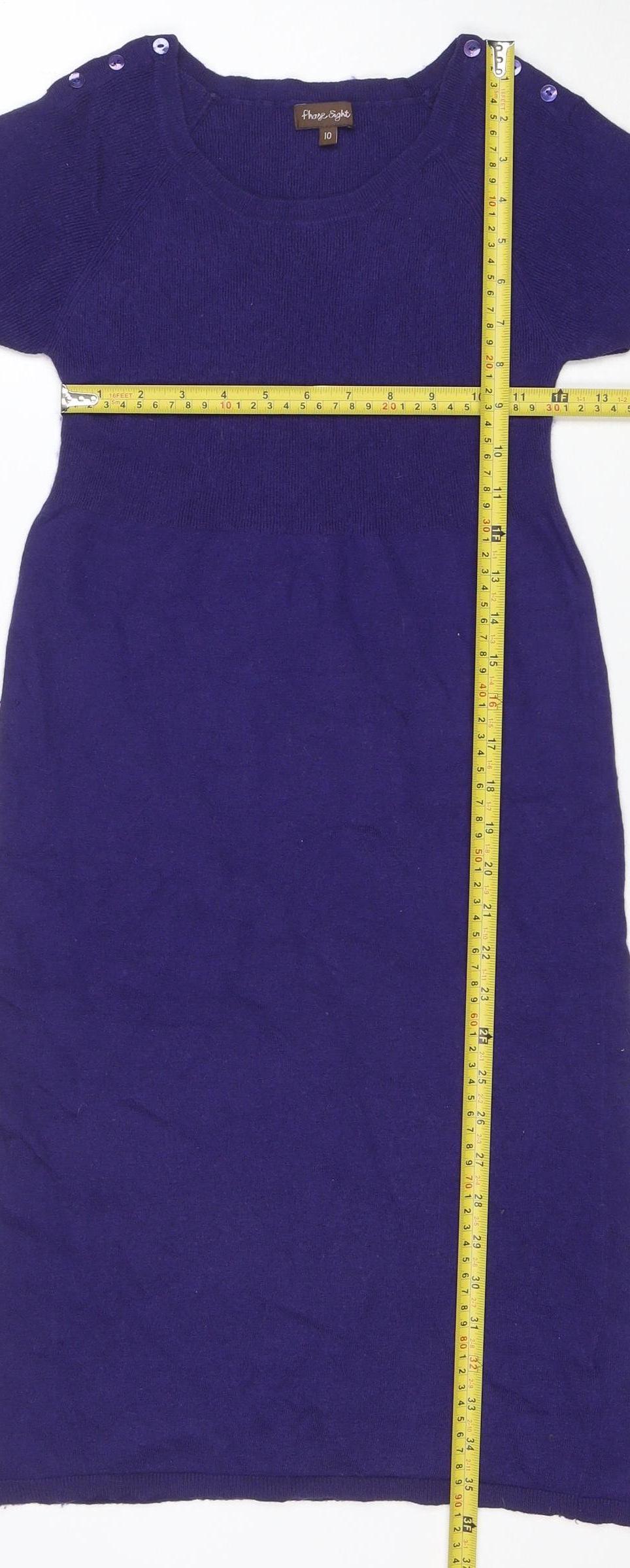 Apricot Women Purple Size 10 Bodycon Knit Dress