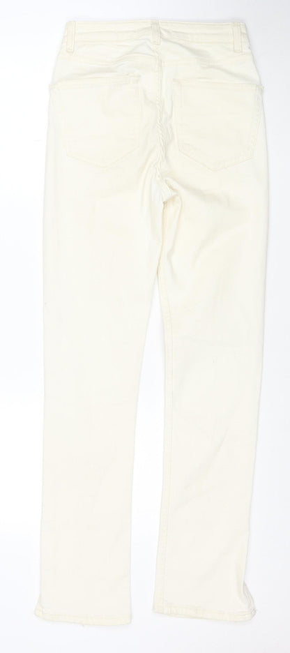 Denim Co Women Ivory Skinny Jeans Size 8 Stretch Cotton Blend
