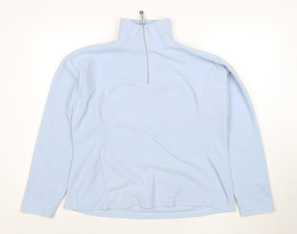 Trespass Women's Blue XL 1/4 Zip Fleece Pullover Sweatshirt