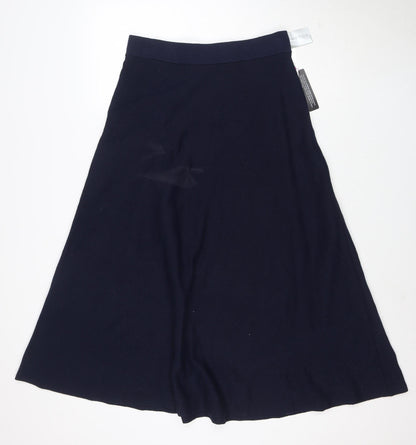 Roman Women’s Blue A-Line Midi Knit Skirt Size 14