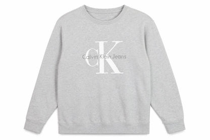 Calvin Klein Jeans Men's Grey Logo Pullover Sweatshirt Size S