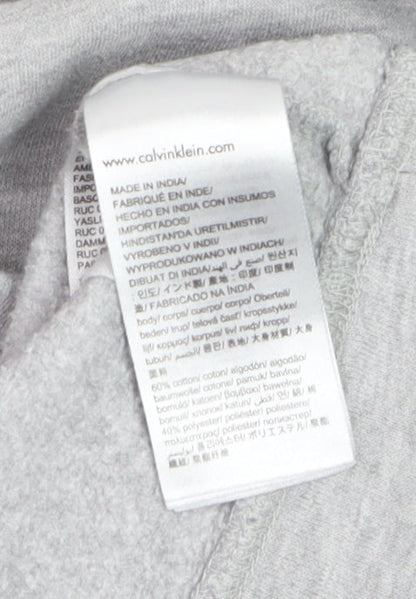 Calvin Klein Jeans Men's Grey Logo Pullover Sweatshirt Size S