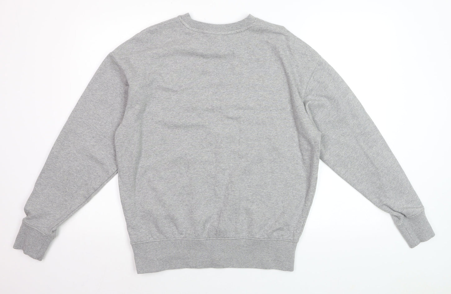 The Stronghold Men's Grey Graphic College Sweatshirt Small