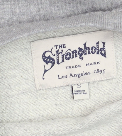 The Stronghold Men's Grey Graphic College Sweatshirt Small