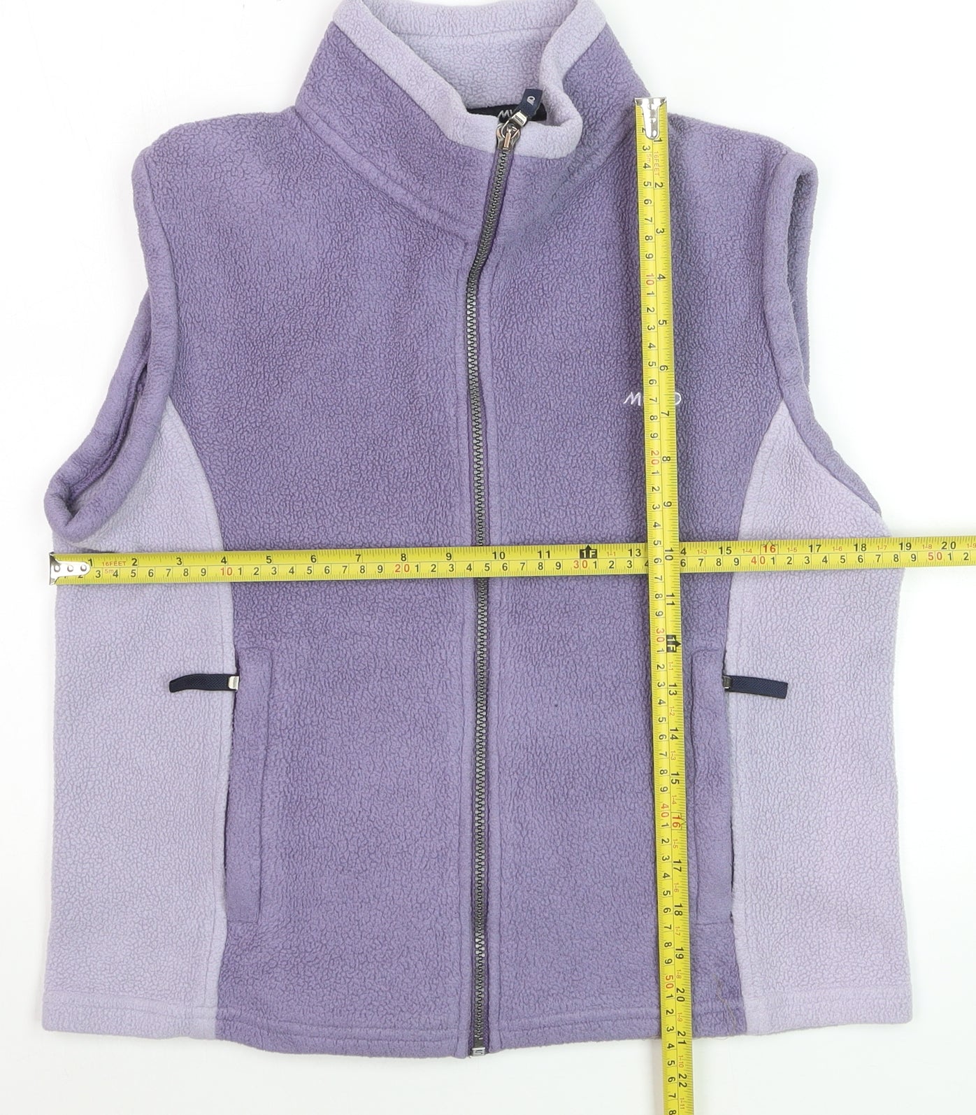 Musto Women Purple Fleece Bodywarmer Size 12 Zip Waistcoat