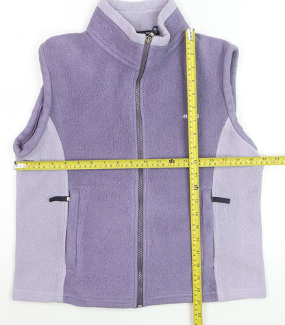 Musto Women Purple Fleece Bodywarmer Size 12 Zip Waistcoat