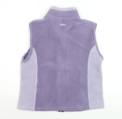 Musto Women Purple Fleece Bodywarmer Size 12 Zip Waistcoat