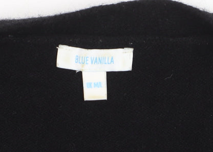 Blue Vanilla Women's Black Sequin Sleeve V-Neck Cardigan M