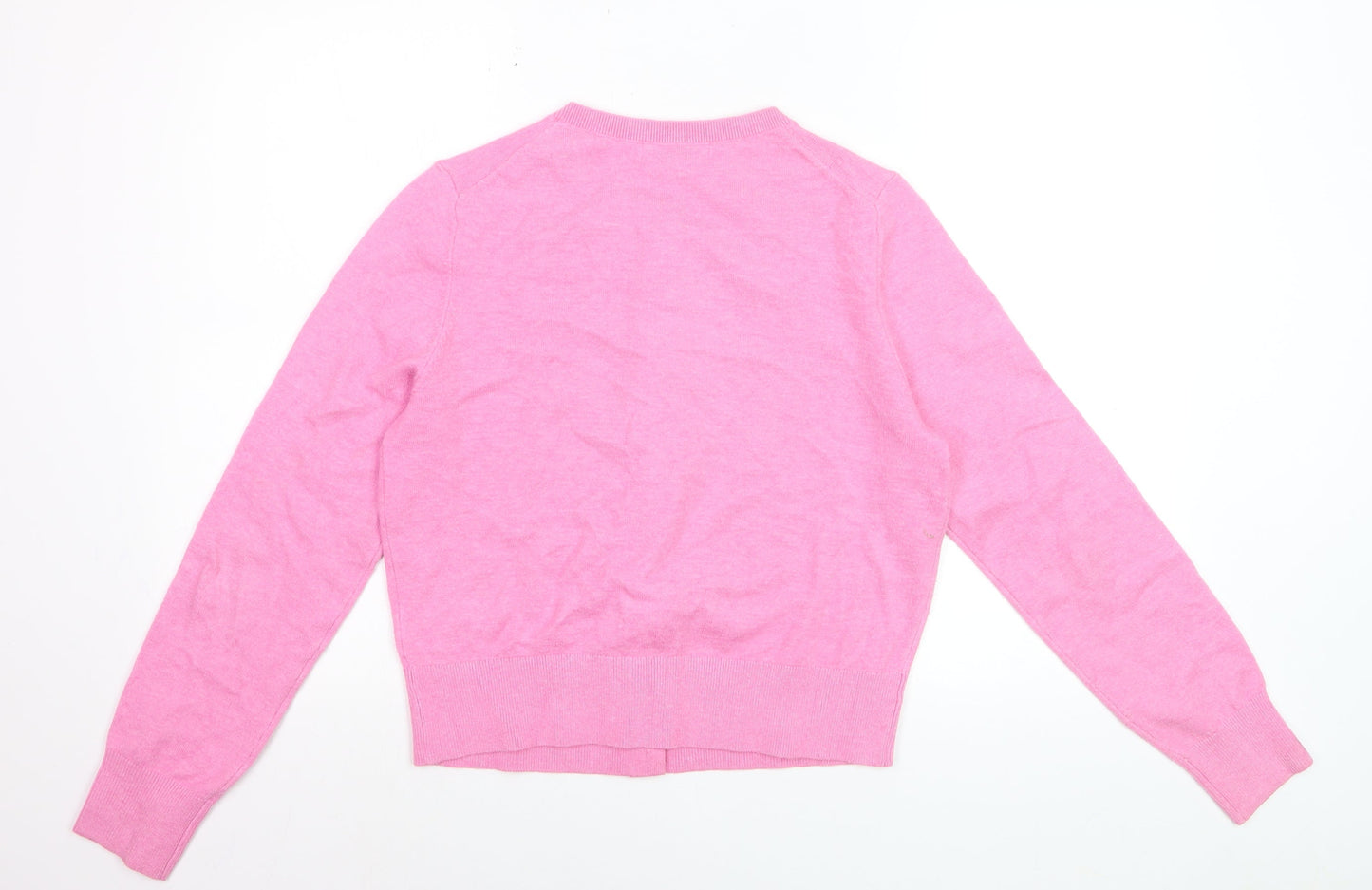 Marks and Spencer Women’s Pink Crew Neck Button Cardigan M