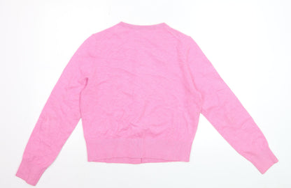 Marks and Spencer Women’s Pink Crew Neck Button Cardigan M