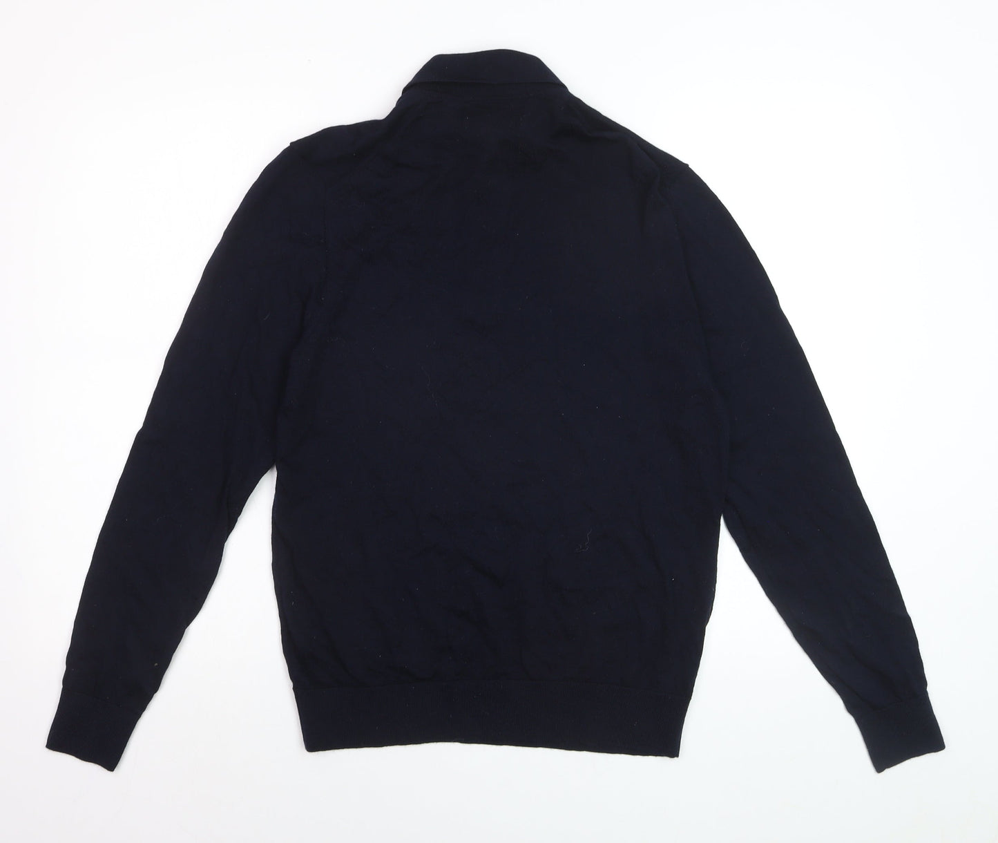 Marks and Spencer Men’s Blue Merino Wool Henley Jumper M Regular