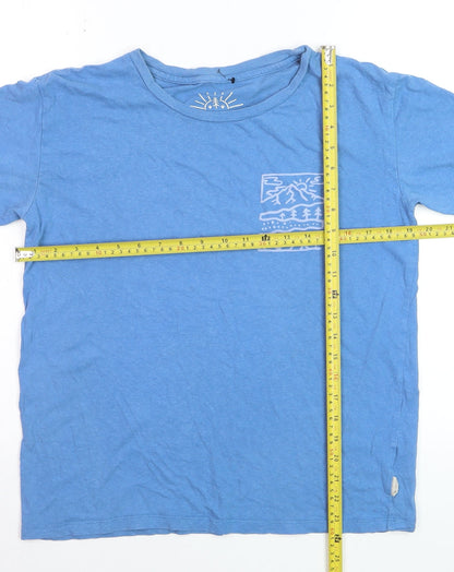 Passenger Women's Blue Hemp Cotton Outdoor Graphic T-Shirt Size S