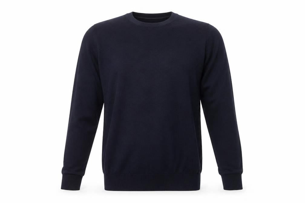 Marks & Spencer Mens Blue Merino Wool Crew Neck Jumper S