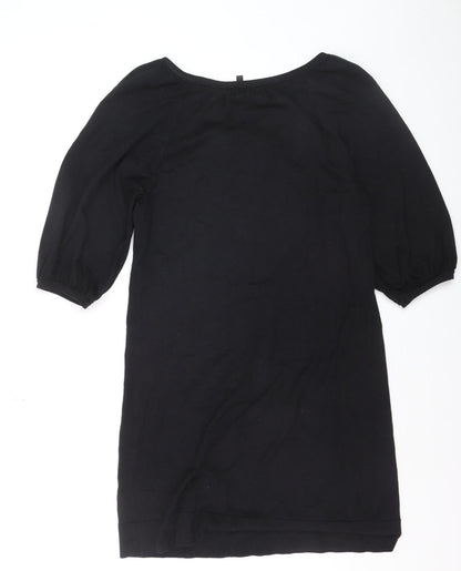 Coast Women’s Black Size 8 Shift Bow Neck Short Dress