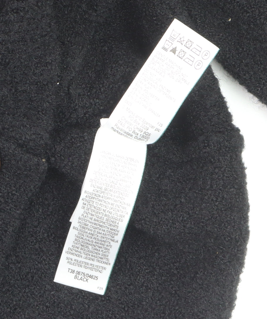 Marks and Spencer Women’s Black Collared Button Knit Cardigan Size S