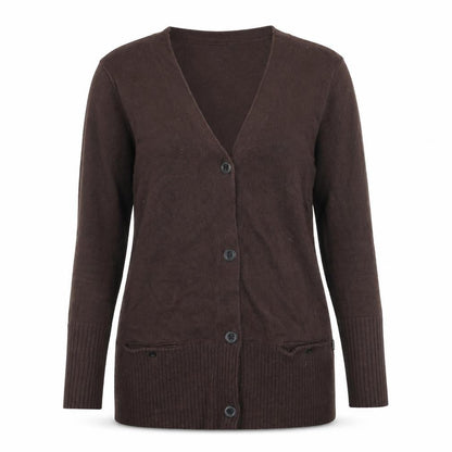 The North Face Womens Brown Cardigan Jumper Medium Wool Blend