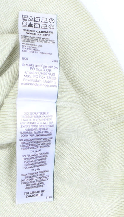 Marks and Spencer Womens Beige Sleeveless Knit Cardigan Size S